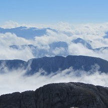 View to the South: Hochkönig with the glacier Übergossene Alm